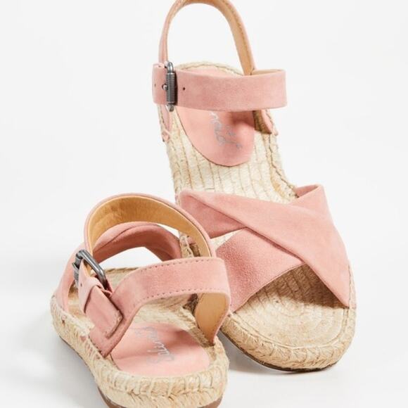 Splendid Pink Blush Suede Espadrille Sandals with Jute Detail - Picture 8 of 12